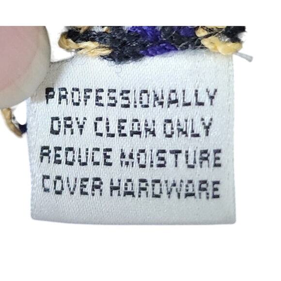 St. John Collection Wide Collar Sweater, Black/Gold/Purple, Size M - Picture 7 of 8